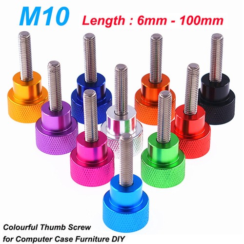 M10 knurled thumb screw with - knurled,