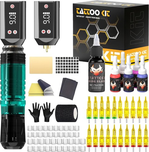 Wireless tattoo gun - tattoo, kit