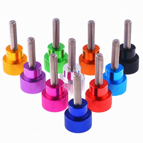 Knurled thumb screws with - knurled,